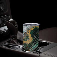 Polynesian Tribal Tattoo Tumbler Cup Green Marble Pattern LT9 - Polynesian Pride