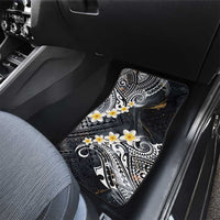 Polynesian Tribal Tattoo Car Mats Plumeria Black Gold Marble Pattern LT9 - Polynesian Pride