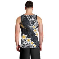 Polynesian Tribal Tattoo Men Tank Top Plumeria Black Gold Marble Pattern LT9 - Polynesian Pride