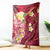 Polynesian Tribal Tattoo Blanket Plumeria Blood Red and Gold Marble Pattern