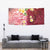 Polynesian Tribal Tattoo Tapestry Plumeria Blood Red and Gold Marble Pattern