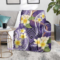 Polynesian Tribal Tattoo Blanket Plumeria Purple Marble Pattern LT9 - Polynesian Pride