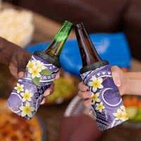 Polynesian Tribal Tattoo 4 in 1 Can Cooler Tumbler Plumeria Purple Marble Pattern LT9 - Polynesian Pride