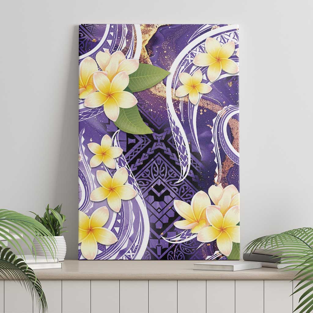 Polynesian Tribal Tattoo Canvas Wall Art Plumeria Purple Marble Pattern LT9 - Polynesian Pride