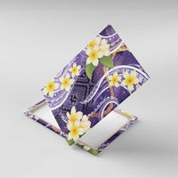 Polynesian Tribal Tattoo Canvas Wall Art Plumeria Purple Marble Pattern LT9 With Frame Purple - Polynesian Pride