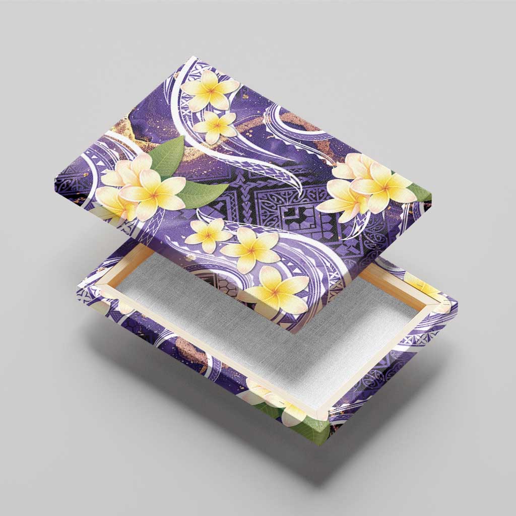Polynesian Tribal Tattoo Canvas Wall Art Plumeria Purple Marble Pattern LT9 - Polynesian Pride