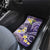 Polynesian Tribal Tattoo Car Mats Plumeria Purple Marble Pattern