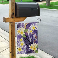 Polynesian Tribal Tattoo Garden Flag Plumeria Purple Marble Pattern LT9 - Polynesian Pride