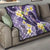 Polynesian Tribal Tattoo Quilt Plumeria Purple Marble Pattern