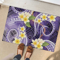 Polynesian Tribal Tattoo Rubber Doormat Plumeria Purple Marble Pattern LT9 - Polynesian Pride