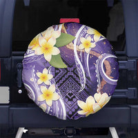 Polynesian Tribal Tattoo Spare Tire Cover Plumeria Purple Marble Pattern LT9 - Polynesian Pride
