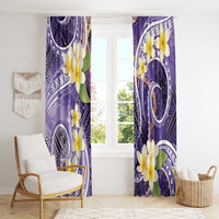 Polynesian Tribal Tattoo Window Curtain Plumeria Purple Marble Pattern LT9 - Polynesian Pride