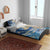 Polynesian Tribal Tattoo Bedding Set Swirling Ocean Marble Pattern