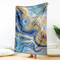 Polynesian Tribal Tattoo Blanket Swirling Ocean Marble Pattern LT9 - Polynesian Pride