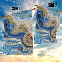 Polynesian Tribal Tattoo Garden Flag Swirling Ocean Marble Pattern LT9 - Polynesian Pride