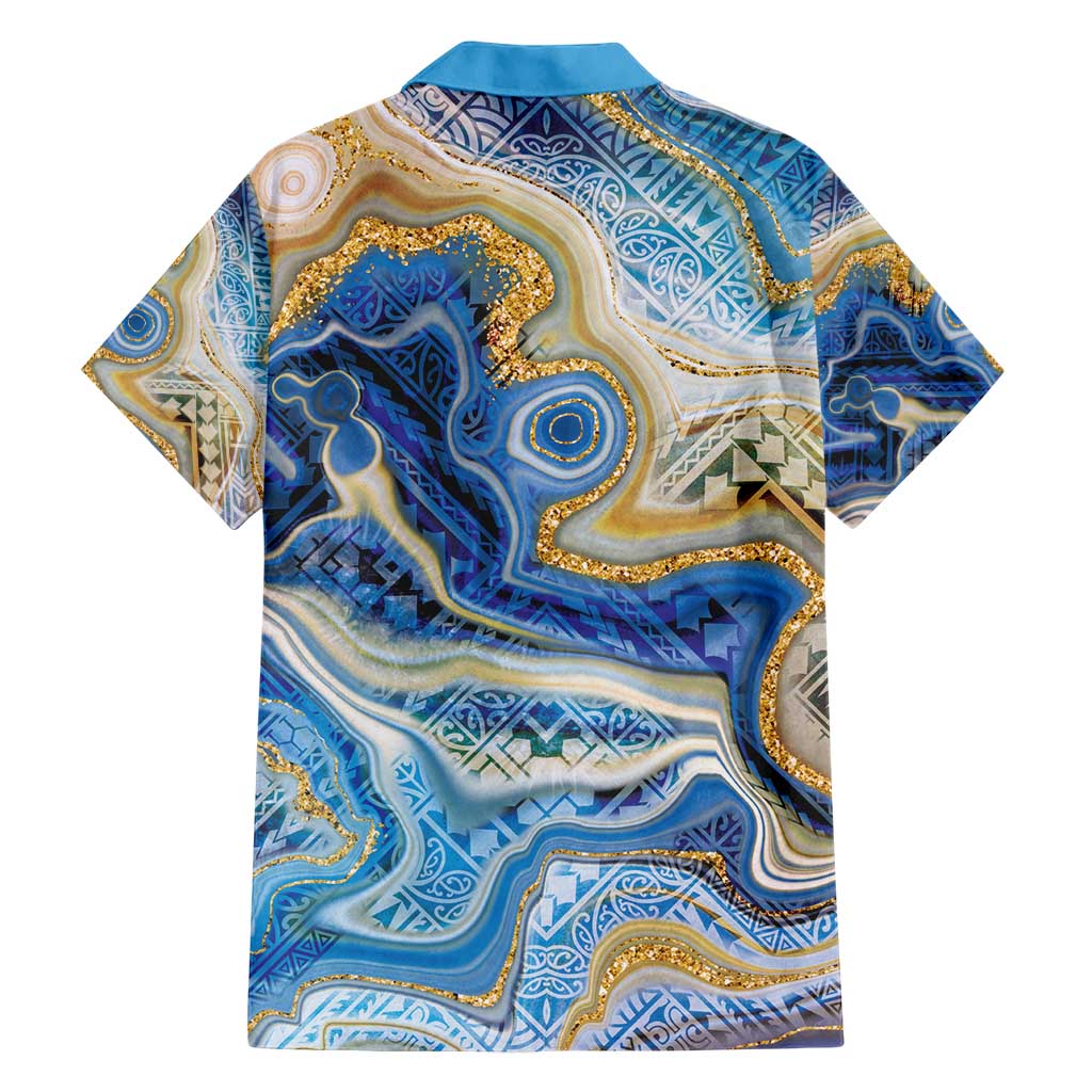 Polynesian Tribal Tattoo Hawaiian Shirt Swirling Ocean Marble Pattern LT9 - Polynesian Pride