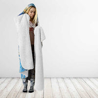 Polynesian Tribal Tattoo Hooded Blanket Swirling Ocean Marble Pattern LT9 - Polynesian Pride