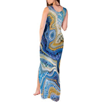 Polynesian Tribal Tattoo Tank Maxi Dress Swirling Ocean Marble Pattern LT9 - Polynesian Pride