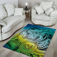 Personalised Aloha King Kamehameha Spirits Area Rug Art Special