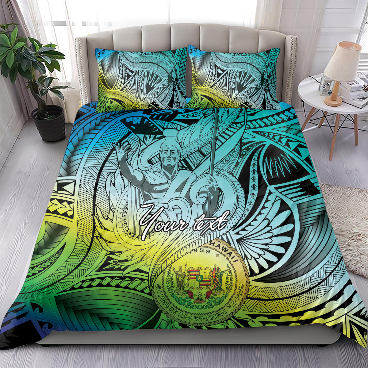 Personalised Aloha King Kamehameha Spirits Bedding Set Art Special LT9 - Polynesian Pride