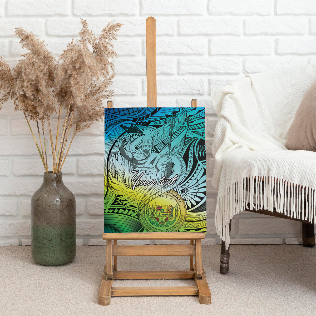 Personalised Aloha King Kamehameha Spirits Canvas Wall Art Art Special LT9 - Polynesian Pride
