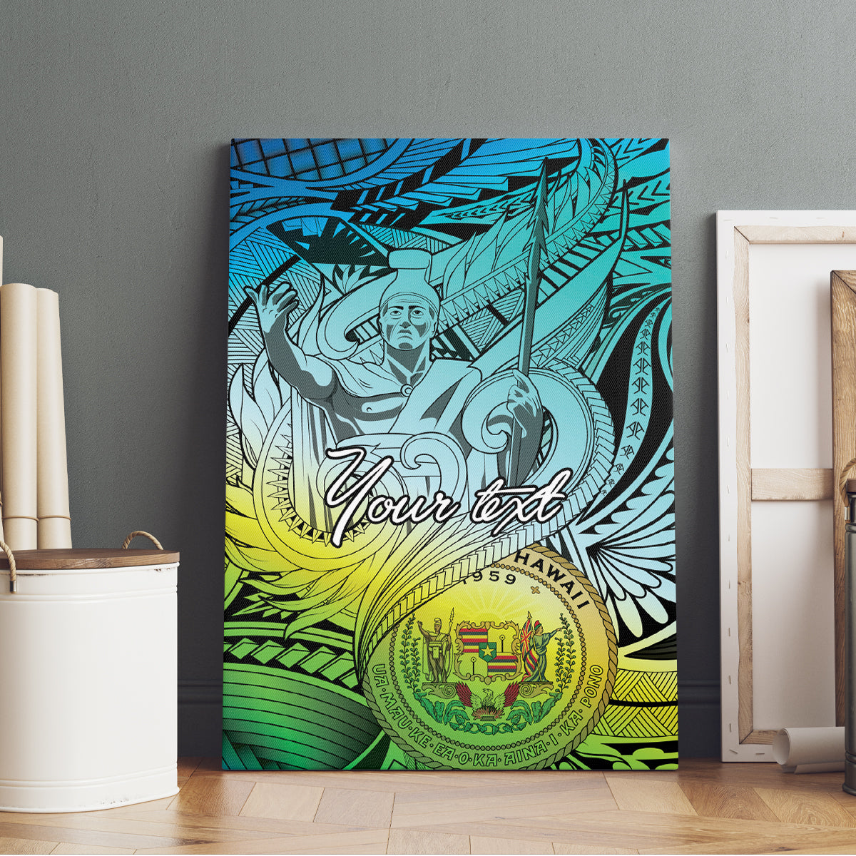 Personalised Aloha King Kamehameha Spirits Canvas Wall Art Art Special LT9 - Polynesian Pride