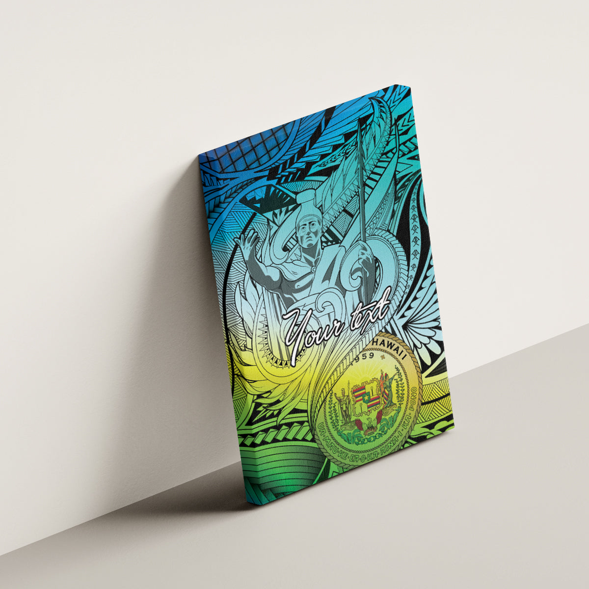Personalised Aloha King Kamehameha Spirits Canvas Wall Art Art Special LT9 - Polynesian Pride