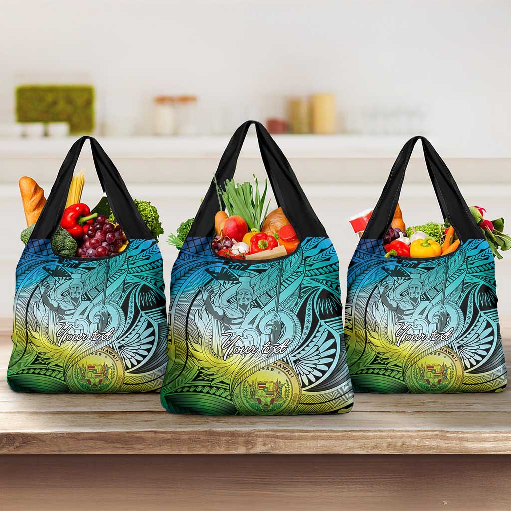 Personalised Aloha King Kamehameha Spirits Grocery Bag Art Special LT9 3-pack One Size Art - Polynesian Pride