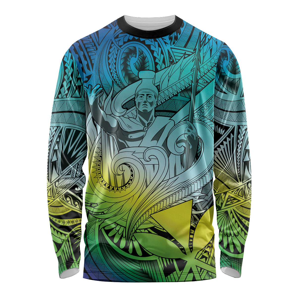 Personalised Aloha King Kamehameha Spirits Long Sleeve Shirt Art Special LT9 Unisex Art - Polynesian Pride