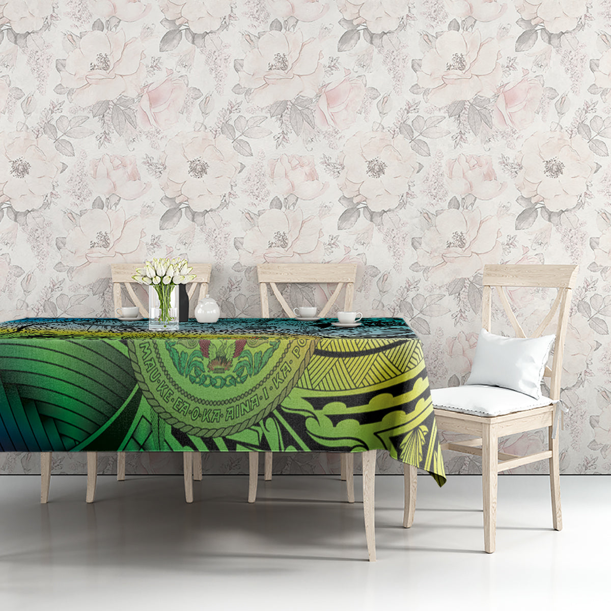 Personalised Aloha King Kamehameha Spirits Tablecloth Art Special LT9 - Polynesian Pride