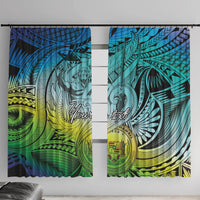 Personalised Aloha King Kamehameha Spirits Window Curtain Art Special LT9 With Hooks Art - Polynesian Pride