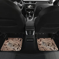 Personalised Aloha King Kamehameha Spirits Car Mats Beige Special LT9 Set 2pcs - Back Beige - Polynesian Pride