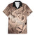 Personalised Aloha King Kamehameha Spirits Family Matching Short Sleeve Bodycon Dress and Hawaiian Shirt Beige Special LT9 Dad's Shirt - Short Sleeve Beige - Polynesian Pride