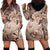 Personalised Aloha King Kamehameha Spirits Hoodie Dress Beige Special LT9 - Polynesian Pride