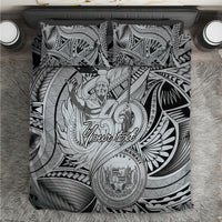 Personalised Aloha King Kamehameha Spirits Bedding Set Grey Special LT9 Grey - Polynesian Pride