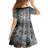 Personalised Aloha King Kamehameha Spirits Family Matching Short Sleeve Bodycon Dress and Hawaiian Shirt Grey Special LT9 - Polynesian Pride