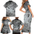 Personalised Aloha King Kamehameha Spirits Family Matching Short Sleeve Bodycon Dress and Hawaiian Shirt Grey Special LT9 - Polynesian Pride