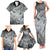 Personalised Aloha King Kamehameha Spirits Family Matching Tank Maxi Dress and Hawaiian Shirt Grey Special LT9 - Polynesian Pride