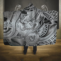 Personalised Aloha King Kamehameha Spirits Hooded Blanket Grey Special LT9 One Size Grey - Polynesian Pride