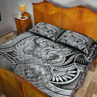 Personalised Aloha King Kamehameha Spirits Quilt Bed Set Grey Special LT9 - Polynesian Pride