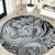 Personalised Aloha King Kamehameha Spirits Round Carpet Grey Special