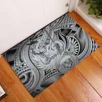 Personalised Aloha King Kamehameha Spirits Rubber Doormat Grey Special LT9 Grey - Polynesian Pride