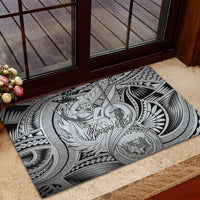 Personalised Aloha King Kamehameha Spirits Rubber Doormat Grey Special LT9 - Polynesian Pride
