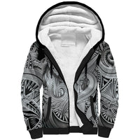 Personalised Aloha King Kamehameha Spirits Sherpa Hoodie Grey Special LT9 Unisex Grey - Polynesian Pride