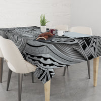 Personalised Aloha King Kamehameha Spirits Tablecloth Grey Special LT9 - Polynesian Pride