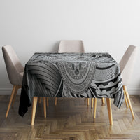 Personalised Aloha King Kamehameha Spirits Tablecloth Grey Special LT9 - Polynesian Pride
