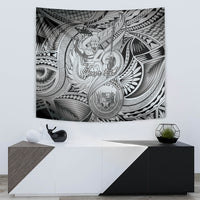 Personalised Aloha King Kamehameha Spirits Tapestry Grey Special LT9 - Polynesian Pride