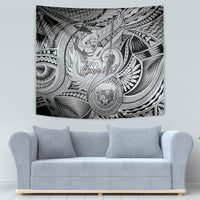 Personalised Aloha King Kamehameha Spirits Tapestry Grey Special LT9 - Polynesian Pride