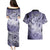 Personalised Aloha King Kamehameha Spirits Couples Matching Puletasi and Hawaiian Shirt Violet Special LT9 - Polynesian Pride