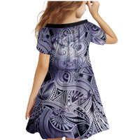 Personalised Aloha King Kamehameha Spirits Family Matching Mermaid Dress and Hawaiian Shirt Violet Special LT9 - Polynesian Pride